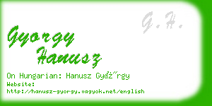 gyorgy hanusz business card